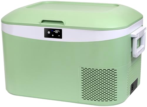 Megiu 12 Volt Refrigerator Portable Car Freezer 13.5 Quart (12.8 Liter) Compressor Cooler 12V/24V DC 110~240 Volt AC for Truck Van RV Camper SUV Boat Travel Camping Road Trips Tailgating -18℃~+15℃