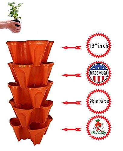 Mr. Stacky 5-Tier Strawberry Planter Pot, 5 Pots