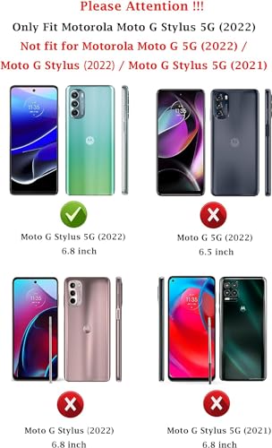 for Moto G Stylus 2022 5G Case,(Not for 4G Version) HD Screen Protector,Military Grade Drop Protection, Heavy Duty Durable Sturdy Shockproof Phone Case ,Black