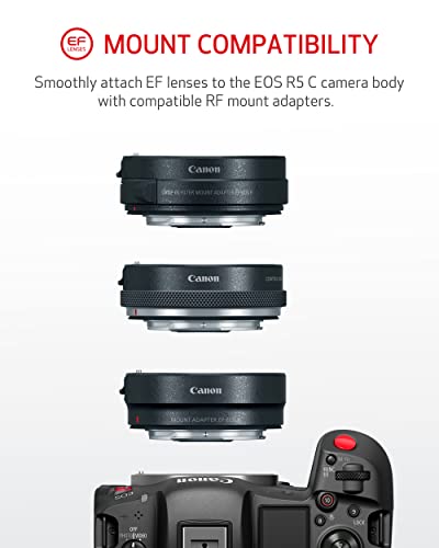 Canon VR Content Creator Kit - EOS R5 C Full-Frame Hybrid Camera and RF5.2mm F2.8 L Dual Fisheye Lens, for Video Professionals