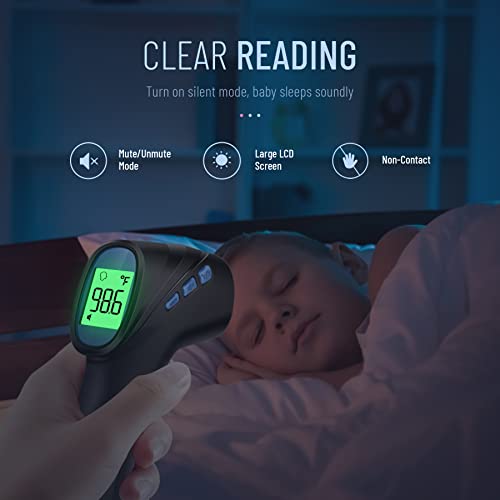 Forehead Thermometer for Adults and Kids, Digital Infrared Thermometer with Fever Alarm, FSA HSA Eligible, Fast Accurate Results, Easy to use