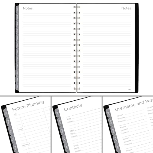 Mead Planner 2024-2025 Academic, Weekly & Monthly, 5-1/2" x 8-1/2", Small, Basic, Black (CAW42005)