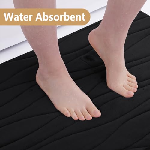 Buganda Memory Foam Bathroom Rug Mat 59x20, Extra Soft and Absorbent Bath Mats, Non-Slip and Machine Washable Bath Rugs for Bathroom Floor,Tub and Shower, Royal Blue