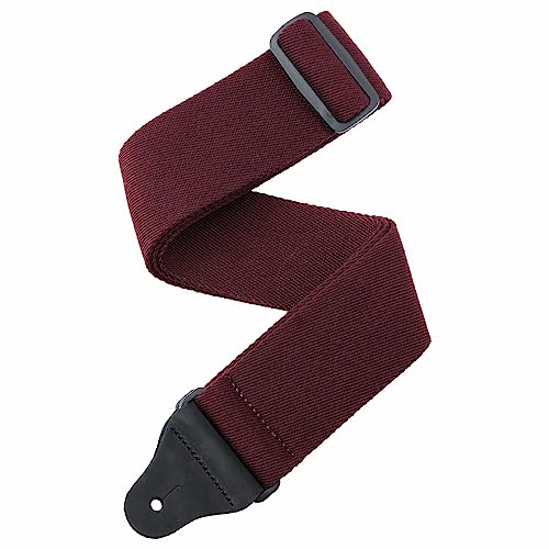 Nefelibata Guitar Strap,2.3" Thickened Solid Color Cotton Guitar Straps with Grain Leather Ends for Bass,Electric&Acoustic,Come with Gasket and Headstock Rope(Milk White)