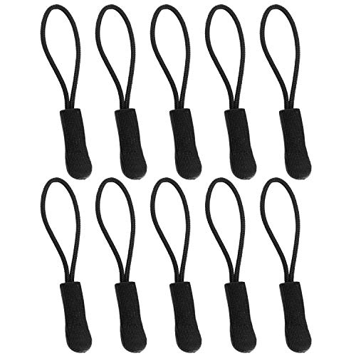 Luggage Zipper Pull Replacement for Backpack: YZSFIRM 10 Pcs Zipper Tab - Orange Heavy Duty Zipper Extender Cord for Bag Suitcase Jacket