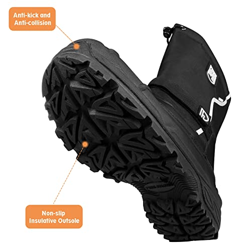 FREE SOLDIER Mens Snow Boots Insulated Waterproof Hiking Winter Shoes Nonslip Outdoor Ankle Cold Weather Boots with Warm Inner(Black,7)