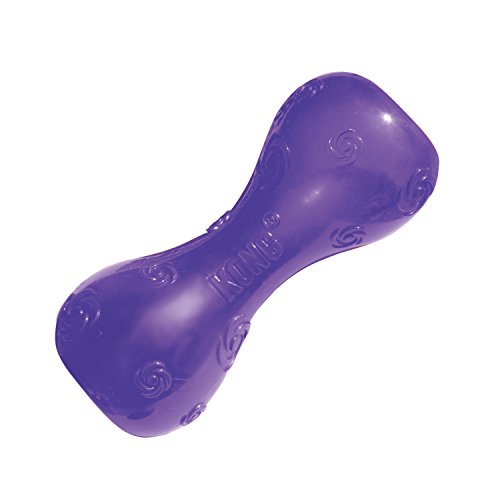 KONG Squeezz Dumbbell Dog Toy, Small, Colors Vary