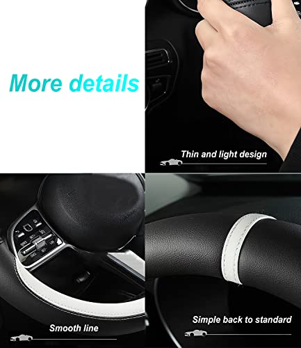 Custom fit for Lincoln Car Steering Wheel Cover, Nappa Leather Car Steering Wheel Cover Non-Slip Steering Wheel Cove-r, Designed for Lincoln Interior Accessories (Black,for Lincoln)