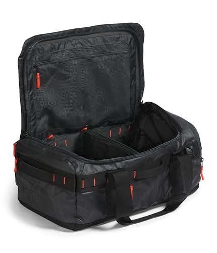 The North Face Base Camp Voyager Duffel?42L, Asphalt Grey/Radiant Orange