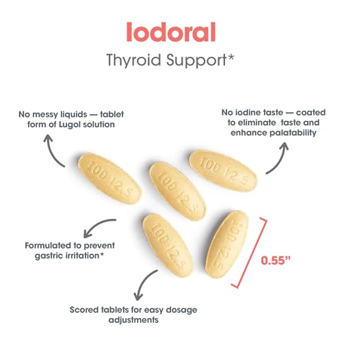 Optimox Iodoral 12.5mg Supplement – Iodine for Thyroid Support, Potassium Iodide Tablets, Lugol Solution, Daily Vitamins & Minerals - 90 Count