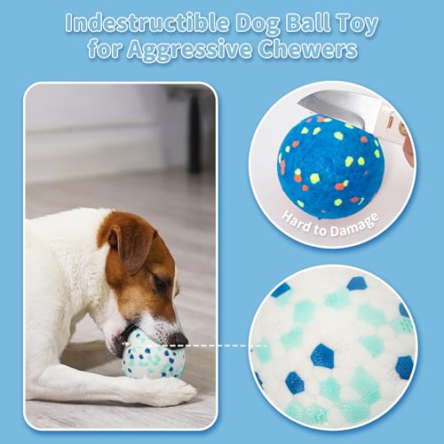 CyperGlory Indestructible Dog Football Ball Toy for Aggressive Chewers: Interactive Pet Toys, Herding and Jolly Ball for Dogs, Durable, Bouncy, and Water Toy Fetch Balls,Elliptical (Orange)