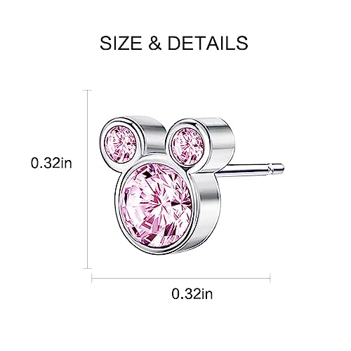LUXILLA Initial Stud Earrings for Women 925 Sterling Silver Cubic Zirconia 26 Alphabet CZ Initial Earrings Jewelry Gifts for Sensitive Ears