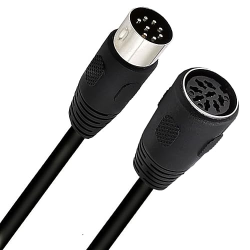 Traovien 8 Pin Din Male to Female Speaker Extension Converter Adapter Cable Suitable for Most Range of Audio Systems and Televisions.(8pin Din Male to Female 1.6Ft/0.5m)