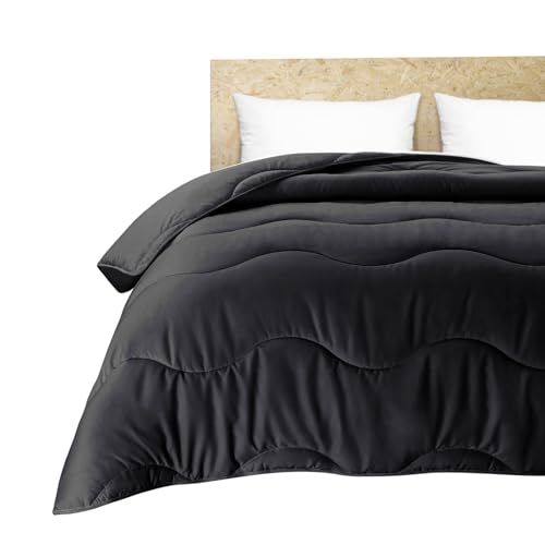MEELUS Lightweight Comforter Cooling Duvet Insert White, All Season Breathable King Size Duvet, Soft Microfiber Summer Cool Down Alternative Winter Quilt with Corner Tabs, 102x90 inch