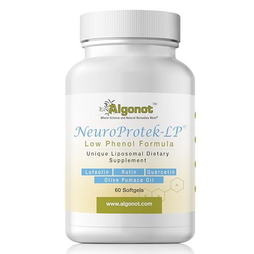 NeuroProtek Low Phenol - 60 Soft Gels Exclusive patented combination of Luteolin and other Flavinoids in Olive Pomace Oil with EVOO
