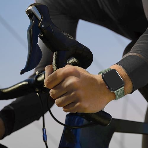 Arae Magnetic Stretchy Watch Band Compatible for Apple Watch Band 49mm 45mm 44mm 42mm, Comfortable Adjustable Straps Wristbands for iWatch Series 9 8 7 6 5 4 SE 3 2 1 Ultra Women Men,Starlight Pink