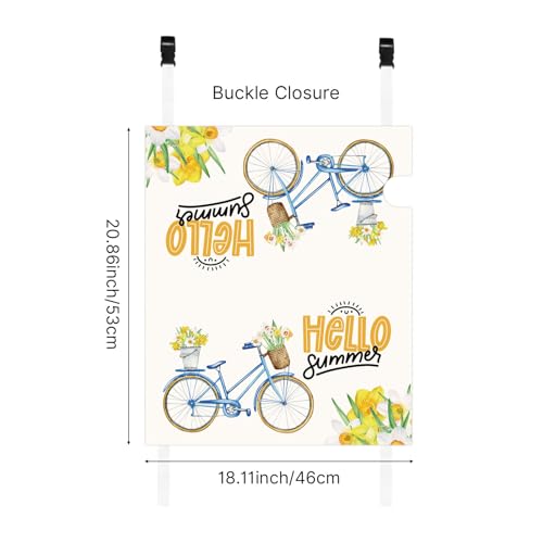 Hello Summer Mailbox Cover, 21x18, Welcome Wraps Post Letter Box Cover for Garden Decorations, No Magnetic