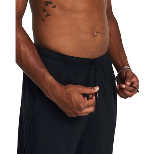 Under Armour Men's Launch Run 7-inch Shorts, (001) Black/Black/Reflective, Large