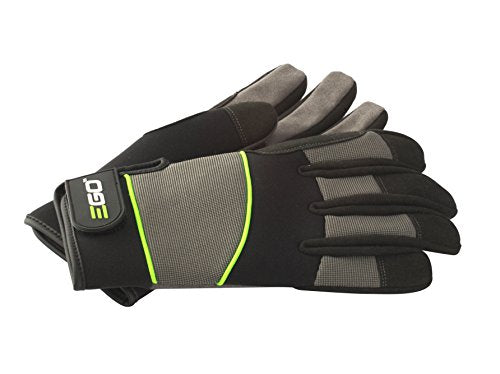 EGO POWER+ GV001M Durable Synthetic Breathable Work Gloves with Reinforced Protection, Medium, Black