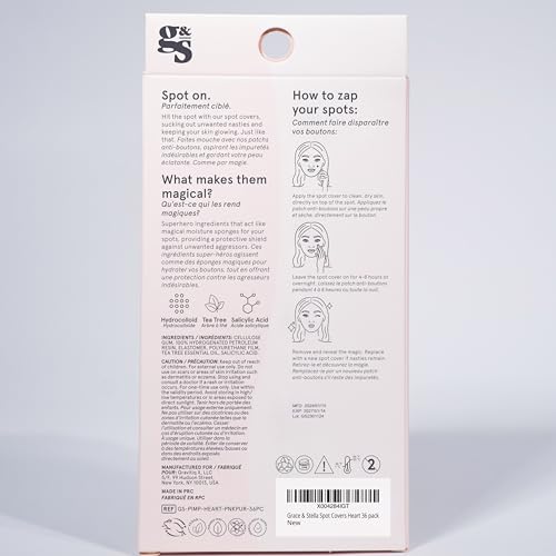 grace & stella Pimple Patches For Face (Round, 36 Count) - Hydrocolloid Acne Patches for Face - Dermatologist Tested, Vegan, Cruelty-Free Zit Patches for Face, Blemish Patches, Pimple Stickers