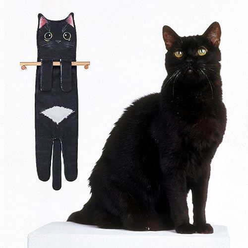 Cat Hand Towels for Kitchen Bathroom - Cute Cat Decor Gadgets - Hanging Soft Absorbent Hand Face Towel - Funny Unique Christmas Birthday for All Women Mom Cat Lovers - Orange