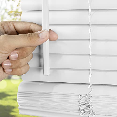 CHICOLOGY Custom Blinds for Windows, Mini Blinds, Window Blinds, Door Blinds, Blinds & Shades, Camper Blinds, Mini Blinds for Windows, Horizontal Window Blinds, Gray, 27" W X 60" H