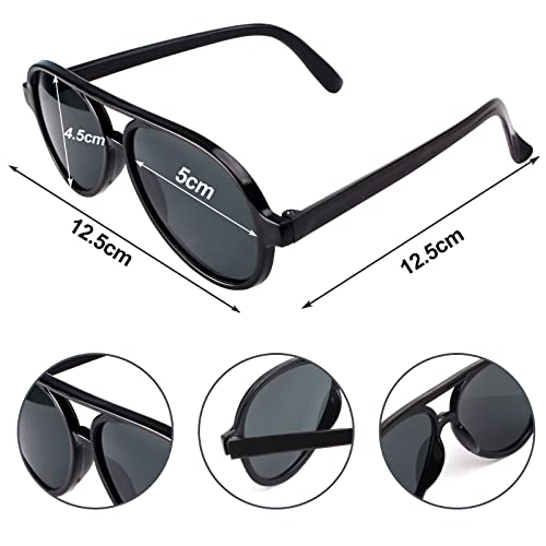Keymall Kids Pilot Costume Accessories Set With Aviator Hat Sunglasses Tie Pin for Aviation Halloween Dress Up (Set A-2)