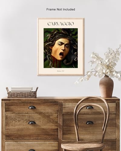 Poster Master Caravaggio Poster - Bacchus Print - Baroque Art - Greek Mythology Art - Portrait Art - God Of Wine Art - Fantasy Art - Classical Living Room or Office Decor, 24x32 Unframed Wall Art