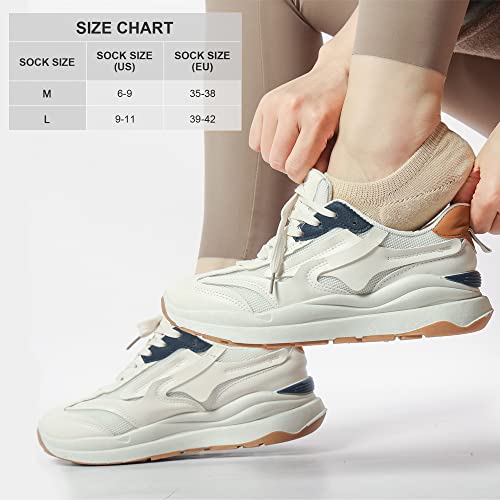 Toes Home No Show Socks Womens Cushioned Low Cut Athletic Hidden Liner Socks for Sneakers Footies Ankle Sports Invisible Running Socks 6 Pairs Size 6-9