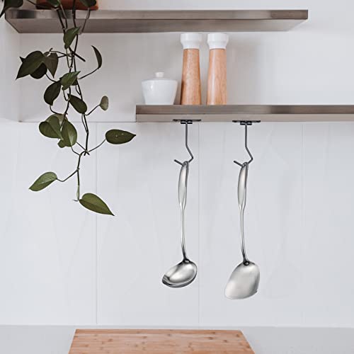 EGMEHOAD 2 Pack Banana Holder Hook Under Cabinet to Keep Bananas Fresh, Banana Hanger Under Cabinet Black 2 Pcs, Banana Hook Under Cabinet Metal