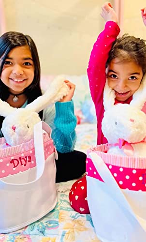 Personalized Soft and Light Easter Basket (Baby Pink)