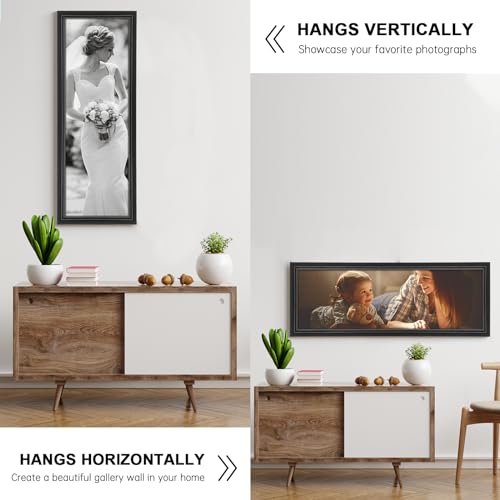 16x24 Picture Frame, Gold Poster Frame, Home Decor Natural Gallery Frame, Horizontal or Vertical Format, Sturdy Frame and Plexiglass, Large Photo Frame Wall Art, for Photos, Artworks, Posters