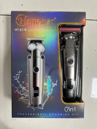 Hatteker Beard Trimmer for Men, Waterproof Hair Trimmer Electric Razor, Cordless Hair Clippers Shavers for Men, Shaving Kit for Nose Mustache Body Facial, Beard Grooming Kit Fathers Gifts for Dad