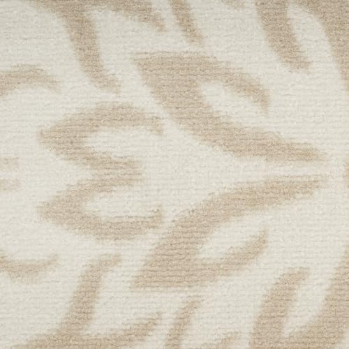 Nourison Jubilant Floral Ivory/Light Blue 7'10'' x 9'10'' Area-Rug, Easy-Cleaning, Non Shedding, Bed Room, Living Room, Dining Room, Kitchen (8x10)