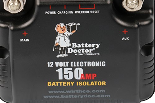 WirthCo 20090 Battery Doctor 75 Amp/100 Amp Battery Isolator , Black