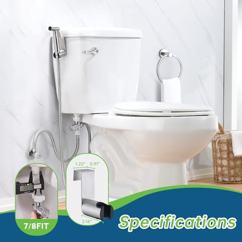 Fekivasy Handheld Bidet Sprayer for Toilet, Muslim Shower Toilet Bidet Attachment for Toilet, Healthy Bidet Faucets for Toilet Sprayer, Adjustable Water Pressure Toilet Bidet Sprayer with Bidet Hose