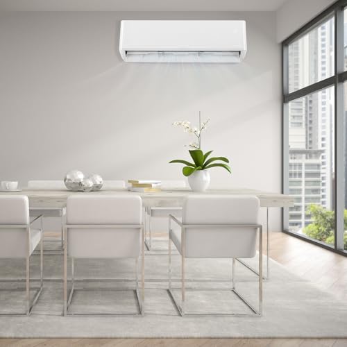 Bonnlo 9,000 BTU Mini Split AC/Heating System with Inventer, 24 SEER 115V Energy Saving Ductless Split-System Air Conditioner with Pre-Charged Condenser, Heat Pump, Remote Control & Installation Kit