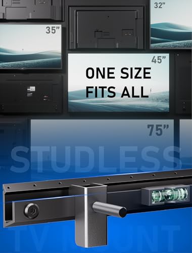 No Stud TV Wall Mount,No Drill TV Mount for 22-55 in,Drywall Studless TV Wall Mount with Clear Instructions,Low Profile TV Mount with Sturdy Design,Easy to Install for Bedroom,Living Room