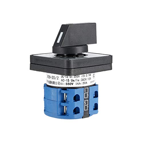 VictorsHome Changeover Switch LW28-20 3 Positions 8 Terminals Universal Rotary Cam Selector Latching Switches 550V 20A