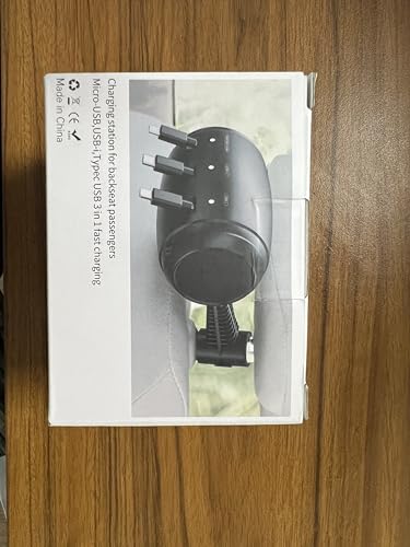 OHLPRO 3-in-1 Retractable Backseat Car Charging Station, 36W Fast Car Charger for All Phones (iPhone, Samsung), Ideal for Lyft, Turo, Uber, Taxi, Rideshare, Customer Charging Dock Attach to Headrest