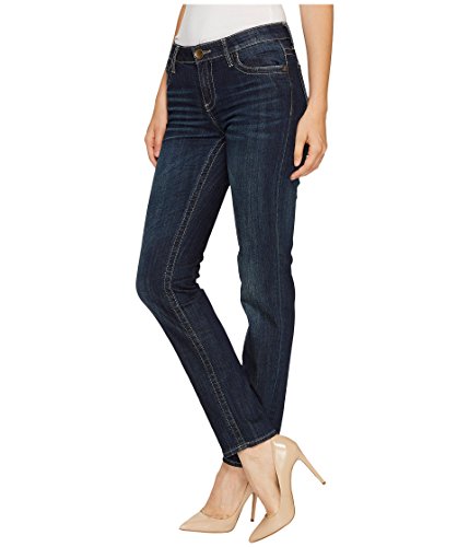 KUT from the Kloth Stevie Straight Leg Jeans - Jeans for Women - Straight Leg - Cotton & Spandex Blend Fabric Straight Leg Jeans Wise Wash w/Eur 0 30