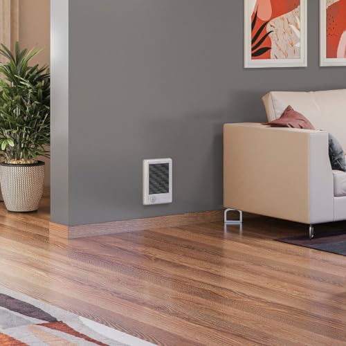 Cadet Com-Pak Electric Wall Heater Complete Unit with Thermostat (Model: CSC101TW, Part: 67508), 3412 BTU, 120 Volt, 1000 Watt, White
