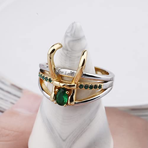 WKXZMTR Loki Ring Superhero Helmet Ring for Unisex Jewelry Marvel Gifts Halloween Cosplay Jewelry Gifts Loki Loves Gifts (Loki 10)