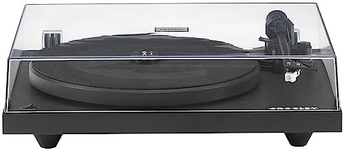 Crosley C6B-BK Belt-Drive Bluetooth Turntable Record Player with Adjustable Tone Arm, Black
