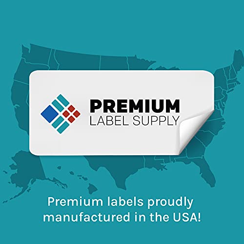 Premium Label Supply White Sticker Half Sheet Labels – 8.5" x 5.5" – Laser/Inkjet Compatible – (2 per Sheet), 25 Sheets - 50 Total Adhesive Labels
