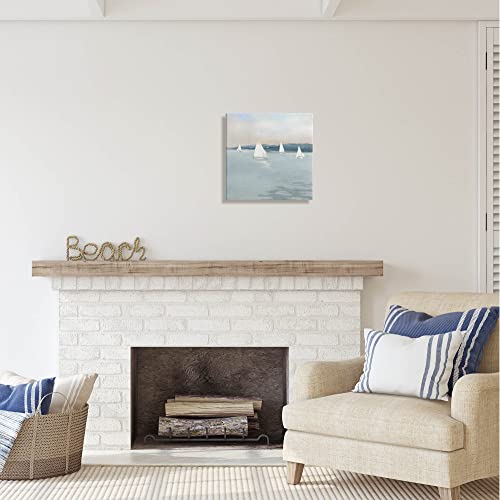 Stupell Industries Coastal Sailing Seascape Boats Canvas Wall Art, Design by Sally Swatland