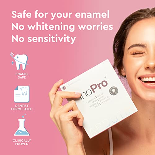 InoPro Teeth Whitening Strips 7 Treatments Kit - Sensitive Teeth Whitener, Peroxide Free, Enamel Safe Green White Strips, Deep Stains Removal - Instant Teeth Whitening Without The Harm (14 Strips)
