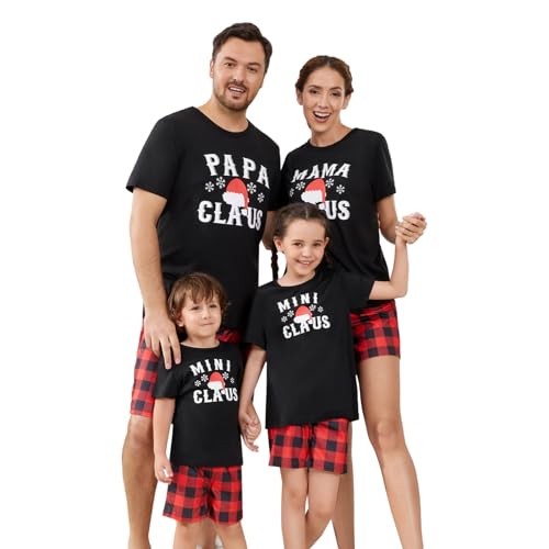 PATPAT Matching Family Pajamas Short Set Star Print Pink Grey Button Down Tops and Shorts Sleepwear 2 Piece Mommy and Me Matching Pajamas Couples Pajamas Sets Adults Short Sleeve Pjs for Women XL