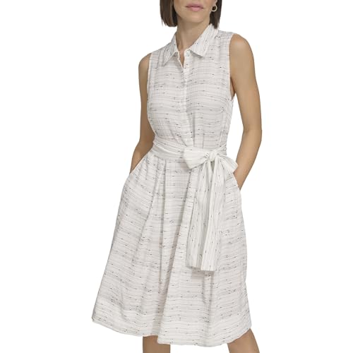 Tommy Hilfiger Women's Dresses,Ivory/Black,2