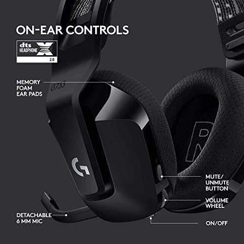 Logitech G733 Lightspeed Wireless Gaming Headset, LightSync RGB with Signature Series Gift Bundle